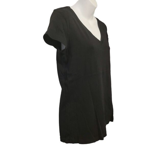 2/$20 Joe Fresh Plain Classic Black Top Tee T-shirt 100% Cotton Size: Large - Picture 2 of 5
